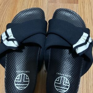 Tory Sport Black and White Sandals